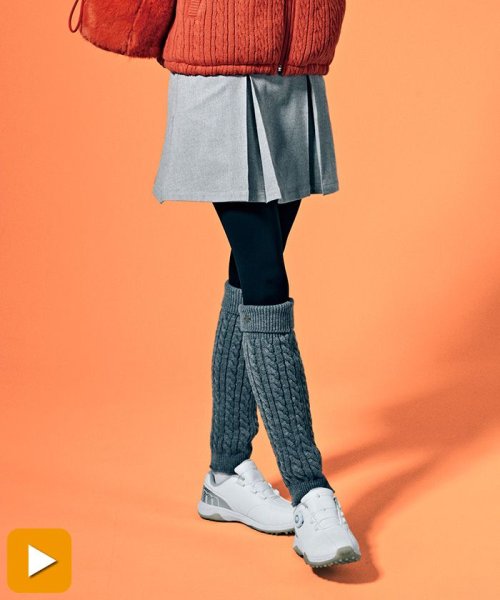 Munsingwear(マンシングウェア)/ストレッチボックスプリーツスカート(42cm丈)【アウトレット】/グレー