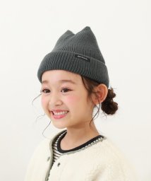 devirock(デビロック)/猫耳 ニットキャップ 子供服 キッズ 女の子 帽子 ニット帽 /チャコールグレー
