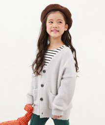 devirock/洗える ビッグシルエット ケーブル編み やわらかニットカーディガン 子供服 キッズ ベビー 女の子 トップス カーディガン モヘア/505638225