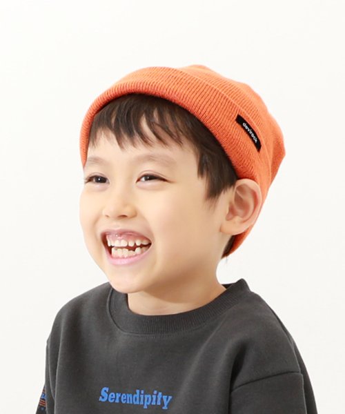 devirock(デビロック)/ニットキャップ 子供服 キッズ 男の子 女の子 帽子 ニット帽 /オレンジ