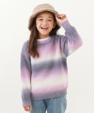 devirock/洗える グラデーションニット 子供服 キッズ 男の子 女の子 トップス ニット セーター ニットプルオーバー /505638232