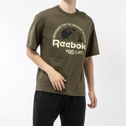 Reebok(Reebok)/グローブ ショートスリーブ Tシャツ / GS GLOBE SHORT SLEEVE TEE /グリーン