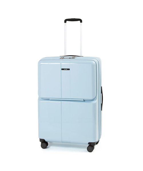 ACE(エース)/限定色｜エース スーツケース Lサイズ 78L/91L フロントオープン ストッパー付き 拡張機能 軽量 大容量 フォールズ ACE 06907/ブルー