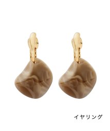 cream dot/ニュアンスドロップ×マーブル模様のピアス/イヤリング/505640260