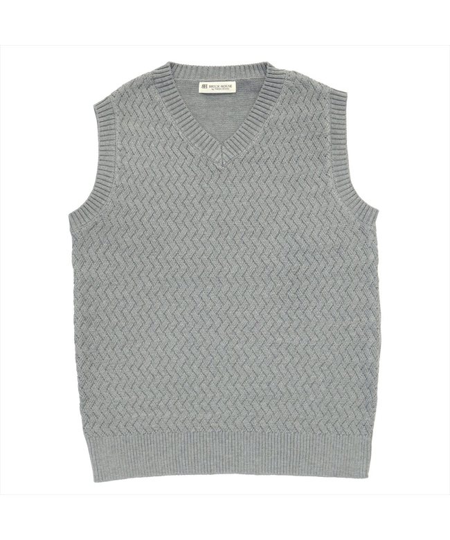 slub V-neck knit vest/ブラック バイ マウジー(BLACK BY MOUSSY)-