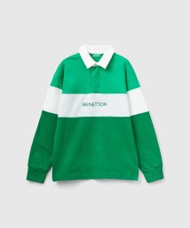 BENETTON (UNITED COLORS OF BENETTON BOYS)(ユナイテッド　カラーズ　オブ　ベネトン　ボーイズ)/キッズカラーブロック長袖ポロラガーシャツB/グリーン