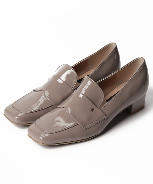 LANVINCOLLECTION(SHOES)(ランバンコレクション（シューズ）)/オールウェザー対応ローファーパンプス/オークエナメル