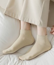 shoppinggo(ショッピングゴー)/靴下 ソックス レディース 冷えとり靴下 蒸れない くつ下 socks フットウェア ショート丈 アンクルソックス ホワイト 黒 白 可愛い ショー/ベージュ