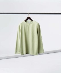 ABAHOUSE(ABAHOUSE)/【クルーネック】ポンチ 長袖 Tシャツ/セージグリーン