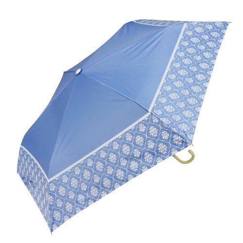 BACKYARD FAMILY(バックヤードファミリー)/晴雨兼用 折りたたみ傘 50cm シルバーコーティング/ブルー系1
