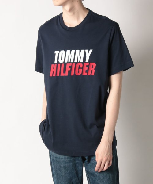 TOMMY HILFIGER(トミーヒルフィガー)/【TOMMY HILFIGER/トミーヒルフィガー】半袖カットソー/NAVY