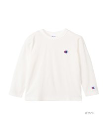 MAC HOUSE(kid's)(マックハウス（キッズ）)/Champion チャンピオン ワンポイント長袖Tシャツ CK－Y401/ホワイト