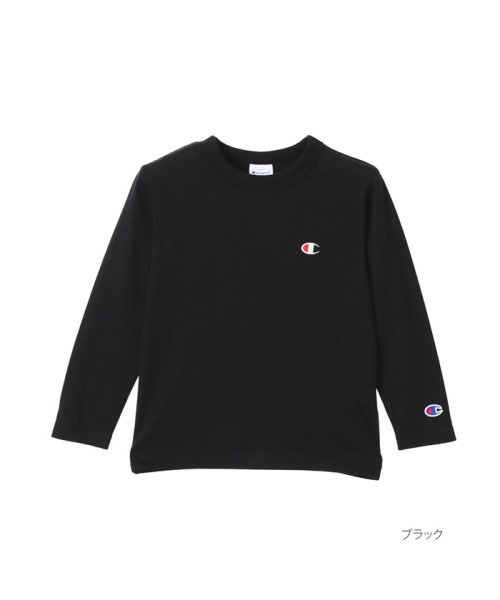 MAC HOUSE(kid's)(マックハウス（キッズ）)/Champion チャンピオン ワンポイント長袖Tシャツ CK－Y401/ブラック