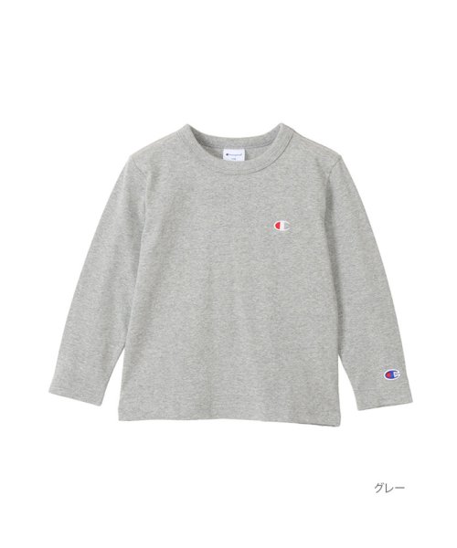 MAC HOUSE(kid's)(マックハウス（キッズ）)/Champion チャンピオン ワンポイント長袖Tシャツ CK－Y401/グレー