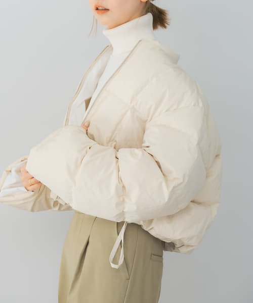 le quilting down cropped jacket(505646645) | URBAN RESEARCH ROSSO