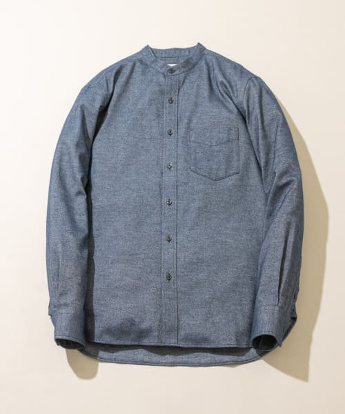 URBAN RESEARCH ROSSO(URBAN　RESEARCH　ROSSO（MEN）)/『抗菌/防臭』『XXLサイズあり』ハイパフォーマンスフランネルバンドカラーシャツ/NAVY