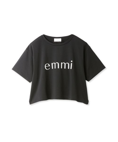 emmi yoga(emmi　yoga)/【emmi yoga】emmiロゴクロップドＴシャツ/BLK