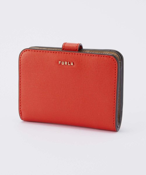 FURLA(フルラ)/フルラ FURLA PCY0UNO B30000 二つ折り財布 レディース 財布 ミニ財布 シンプル コンパクト財布 Sサイズ バビロン BABYLON 無地 /レッド