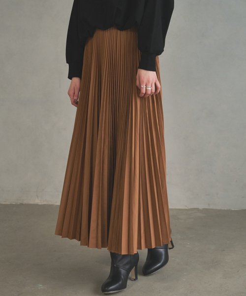 【Audrey and John Wad】プリーツロングフレアスカート H164 B79 W58 H82 Audrey and John