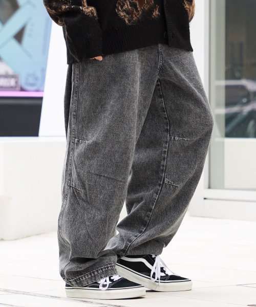 デニムパンツ メンズ ワイドパンツ デニム レディース ワイドデニム  