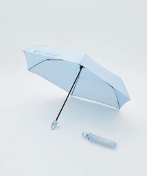 ABAHOUSE(ABAHOUSE)/【晴雨兼用】カラビナ式で鞄に引っ掛けられる 親骨55cm 折り畳み傘/サックスブルー