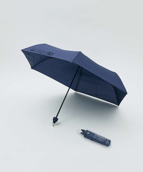 ABAHOUSE(ABAHOUSE)/【晴雨兼用】カラビナ式で鞄に引っ掛けられる 親骨55cm 折り畳み傘/ネイビー