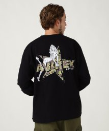 AVIREX(AVIREX)/《WEB限定》CAMOUFLAGE STAR & PINUP GIRL L/S T－SHIRT / /ブラック