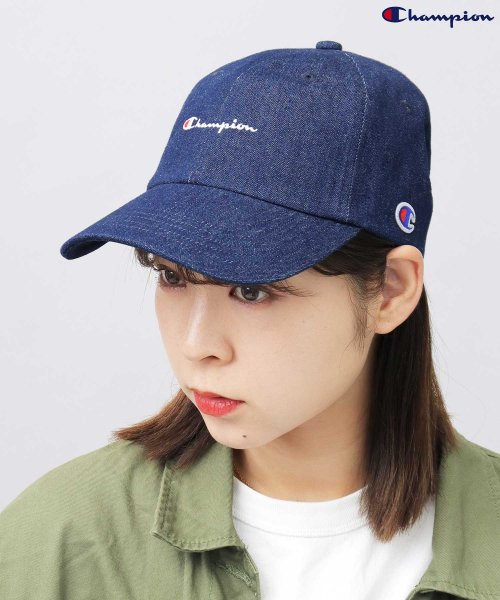 CHAMPION(チャンピオン)/Champion チャンピオン スタンダード ローキャップ ツイル デニム シンプル カジュアル 帽子 ユニセックス/インディゴ