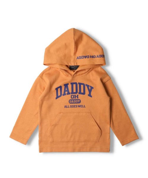 DaddyOhDaddy(ダディオダディ)/【子供服】 Daddy Oh Daddy (ダディオダディ) 日本製フード付きロゴプリントＴシャツ 90cm～140cm V50812/オレンジ