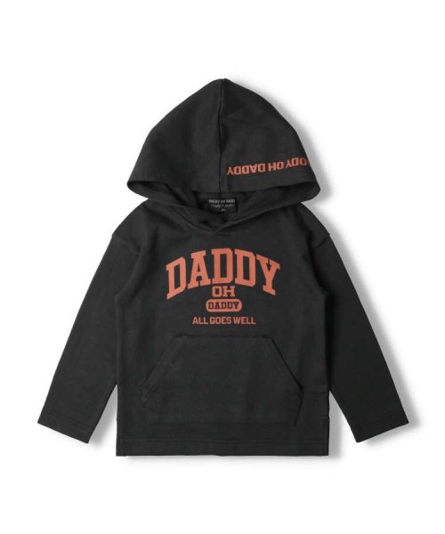 DaddyOhDaddy(ダディオダディ)/【子供服】 Daddy Oh Daddy (ダディオダディ) 日本製フード付きロゴプリントＴシャツ 90cm～140cm V50812/ブラック