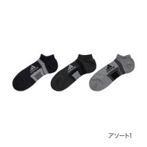 adidas(adidas)/福助 公式 靴下 スニーカー丈 3足組 メンズ adidas(アディダス) DRY TAPING 無地 ワンポイント 吸水速乾 テーピング性能 つま先かかと拇指/その他