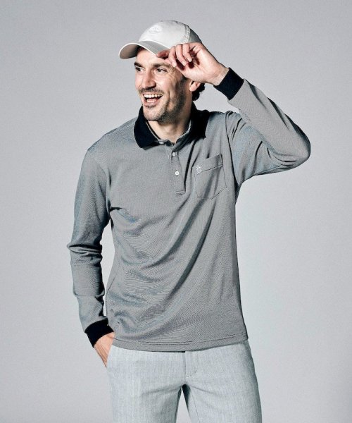 吸汗速乾バーズアイドット鹿の子長袖ポロシャツ【アウトレット】 GMS1336319579 (10296円)