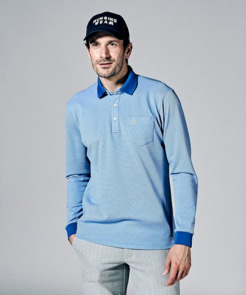 吸汗速乾バーズアイドット鹿の子長袖ポロシャツ【アウトレット】 GMS1336319579 (10296円)