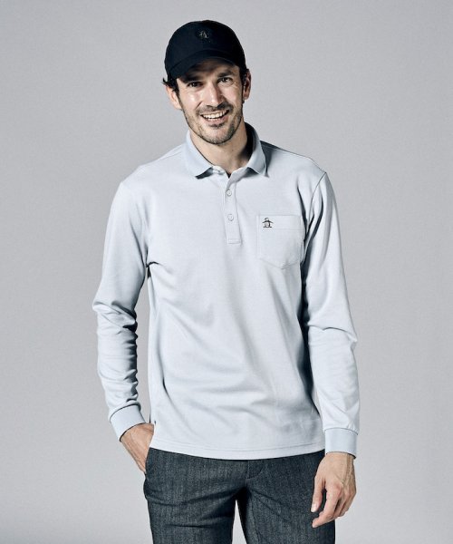 吸汗速乾バーズアイドット鹿の子長袖ポロシャツ【アウトレット】 GMS1336319579 (10296円)