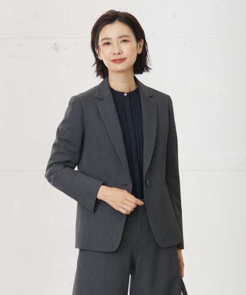 【洗える】T/Rアルガンシルク テーラード ジャケット 大きいサイズ 小さいサイズ