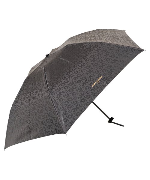 mila schon(ミラ・ショーン)/ミラショーン mila schon 傘 折り畳み 雨傘 レディース 55cm 軽量 ジャガード FOLDING UMBRELLA ブラック オフホワイト ネイビ/ブラック