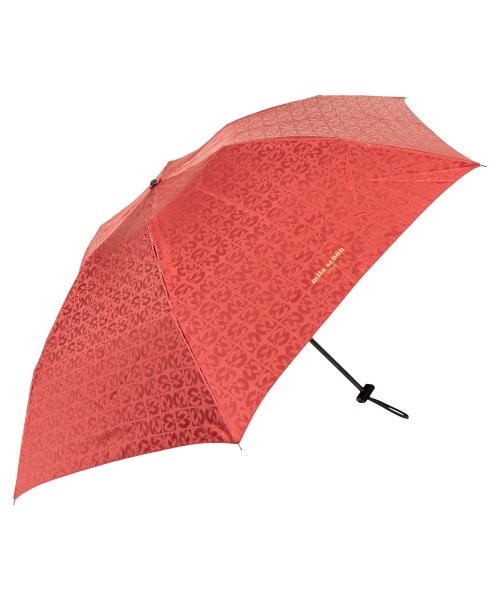 mila schon(ミラ・ショーン)/ミラショーン mila schon 傘 折り畳み 雨傘 レディース 55cm 軽量 ジャガード FOLDING UMBRELLA ブラック オフホワイト ネイビ/ワイン