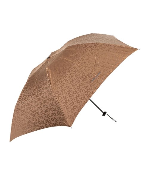 mila schon(ミラ・ショーン)/ミラショーン mila schon 傘 折り畳み 雨傘 メンズ 60cm 軽量 ジャガード FOLDING UMBRELLA ブラック ブラウン ダーク グリー/ブラウン