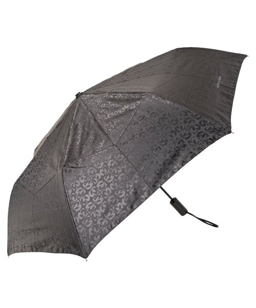 mila schon(ミラ・ショーン)/ミラショーン mila schon 傘 折り畳み 雨傘 メンズ 60cm 軽量 ジャガード FOLDING UMBRELLA ブラック ブラウン ダーク グリー/ブラック