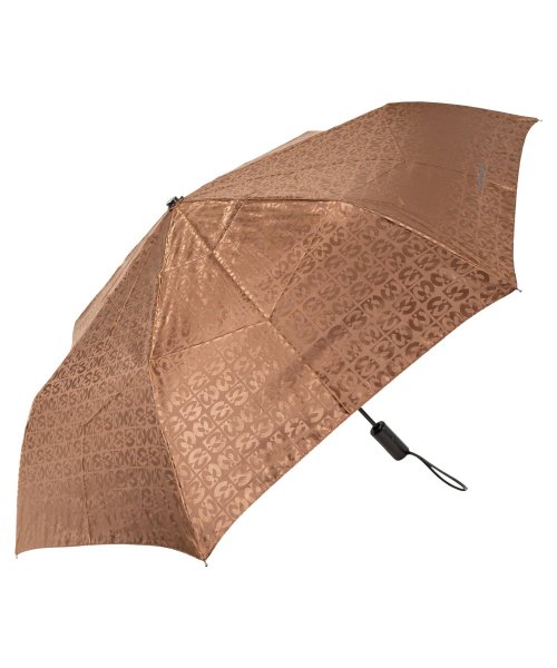 mila schon(ミラ・ショーン)/ミラショーン mila schon 傘 折り畳み 雨傘 メンズ 60cm 軽量 ジャガード FOLDING UMBRELLA ブラック ブラウン ダーク グリー/ブラウン