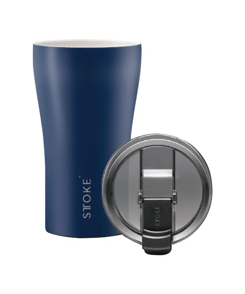 STTOKE(ストーク)/ストーク STTOKE タンブラー ステンレスボトル リユーザブルカップ 355ml Lサイズ 保温 保冷 蓋付き REUSABLE CUP 12OZ ブラック/ブルー