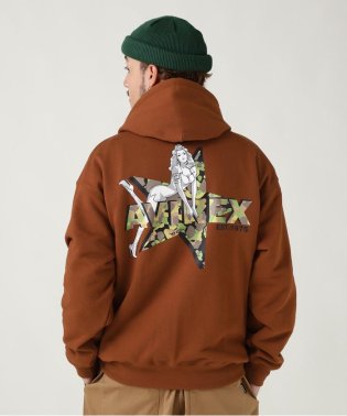 AVIREX/《WEB限定》CAMOUFLAGE STAR &PINUP GIRL PULL OVER PARKA/505649696