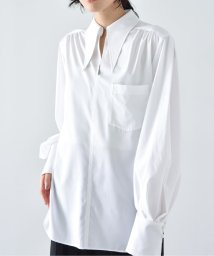 DRESSTERIOR(ドレステリア)/CODE A ｜ long point collar oversized shirt/ホワイト（001）
