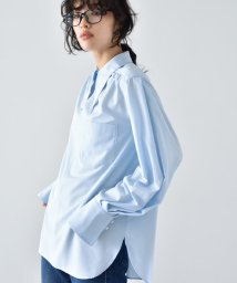 DRESSTERIOR(ドレステリア)/CODE A ｜ long point collar oversized shirt/サックス（090）