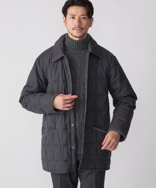 SHIPS MEN(シップス　メン)/【SHIPS別注】Barbour: LIDDESDALE/リッズデイル ウール/ポリエステル キルティング ジャケット/ダークグレー