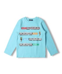 moujonjon(ムージョンジョン)/【子供服】 moujonjon (ムージョンジョン) 日本製東急電鉄電車プリントＴシャツ 100cm～130cm F50811/ブルー