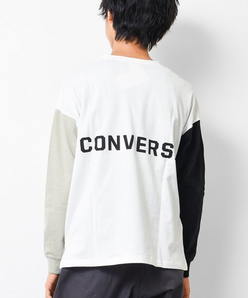 RAT EFFECT(ラット エフェクト)/CONVERSE別注ポケット付きロングTシャツ/オフホワイト