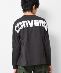 RAT EFFECT(ラット エフェクト)/CONVERSE別注バックプリントロングTシャツ/チャコールグレー