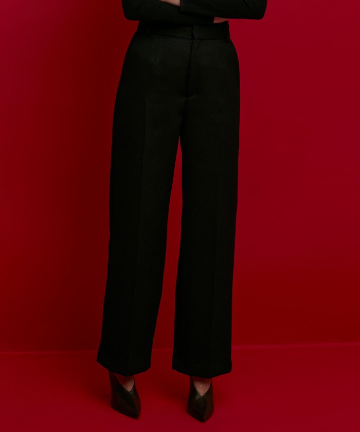 BEIGE 【Oggi 1月号掲載】TOURNELLES / ストレートパンツ BLACK 4 BEIGE 【Oggi 1月号掲載】TOURNELLES / ストレートパンツ BLACK 4
