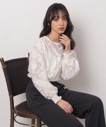 SHOO・LA・RUE　DRESKIP(シューラルー／ドレスキップ)/上品なシアー感 お袖ボリューム レースブラウス/ナチュラル（050）